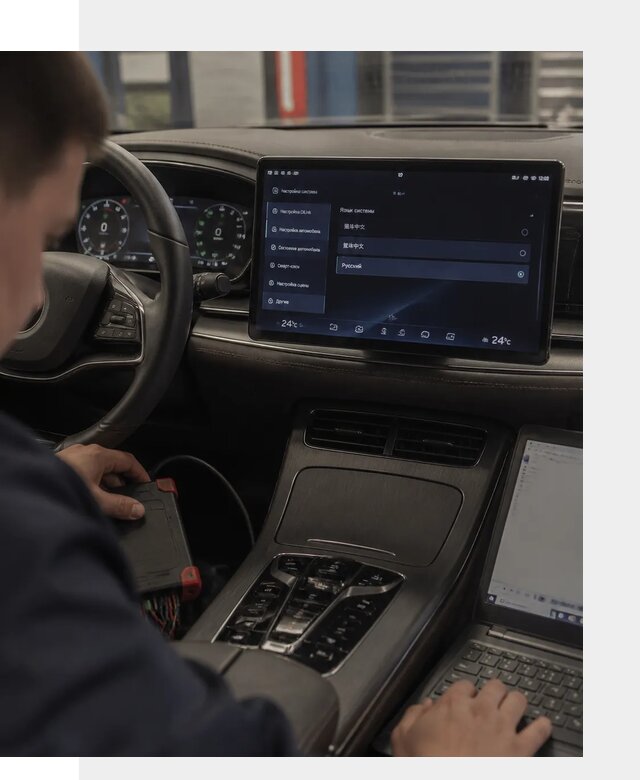 Русификация автомобиля BYD HAN для эксплуатации в Мытищах